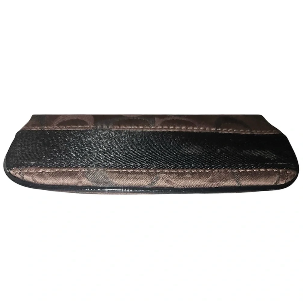 Coach Signature Brown & Black Wristlet With Hangtag - Picture 5 of 10